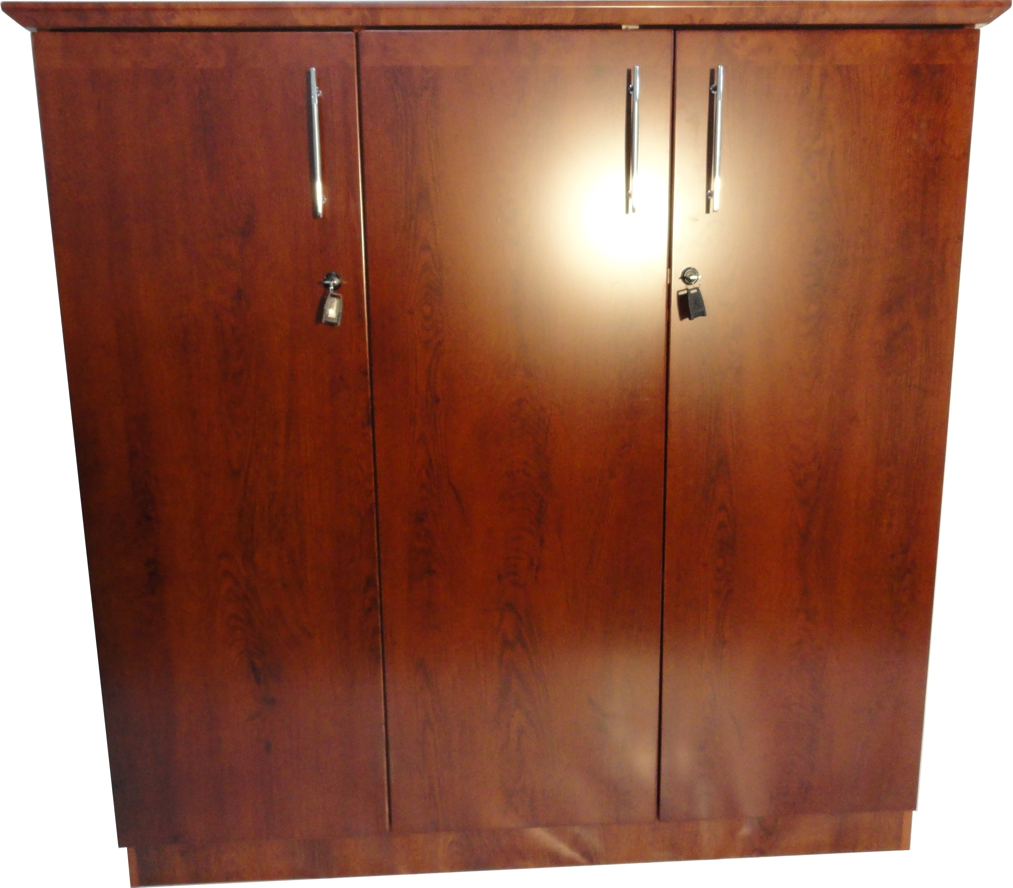 Executive Three Door Tall Medium Oak Office Cupboard - 1860T-3DR